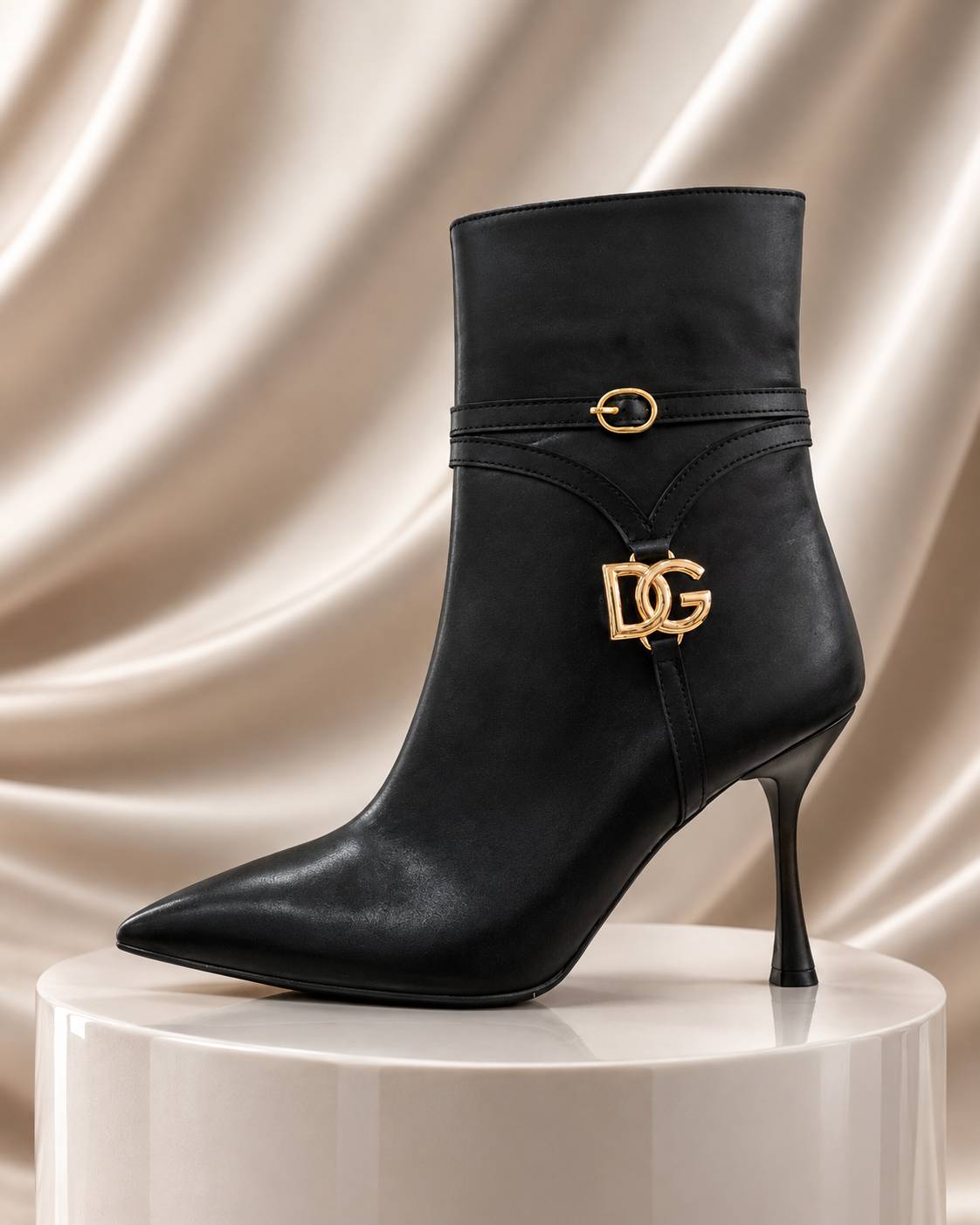 نیم بوت پاشنه دار زنانه مدل D&G